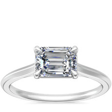 East West Solitaire in 14k White Gold